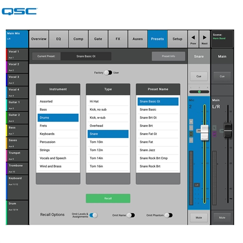 Mixer QSC TouchMix-30 Pro 10